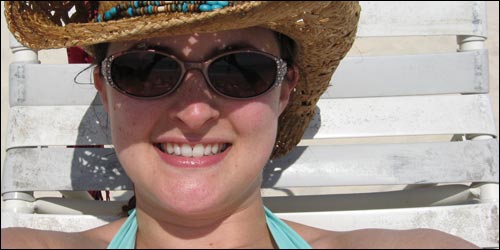Mel on the beach